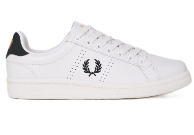 Fred Perry Leather White/Navy Shoes