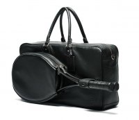 Shop black leather tennisbag