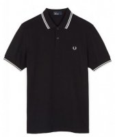 black fred perry polo