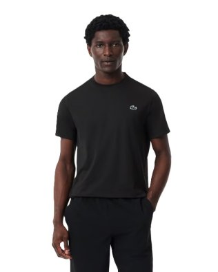 Lacoste Light Polyester Tee Black Dri-Fit Mens