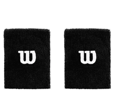 Wilson Extra Wide Wristband Black 2-pack