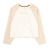 Acqua Limone Cropped Varsity LS Tee Ecru/Khaki