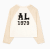 Acqua Limone Cropped Varsity LS Tee Ecru/Khaki