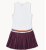 PEACHY Skirt Dress White/Plum Women
