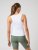 Borg Ace Pocket Ribbed Tank Top White Women