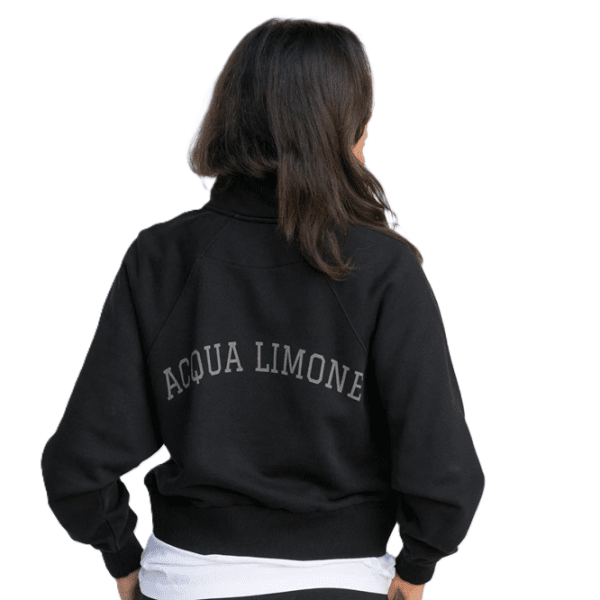 Acqua Limone Cropped Ivy Half Zip Black