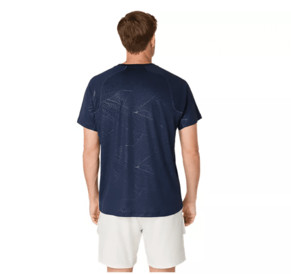 Asics Game Allover Print SS Top Tee Midnight Mens