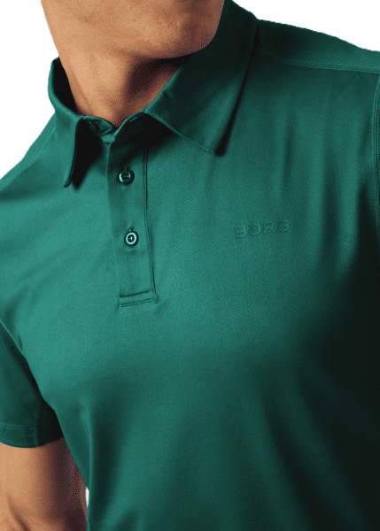 Borg Sports Polo Shirt Green Mens