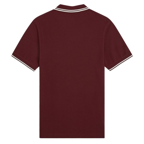 Fred Perry Twin Tipped Polo Shirt Oxblood Mens