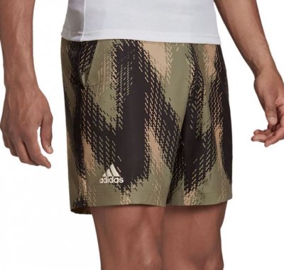 Adidas ADIDAS Primeblue 7 tum Printed Green Shorts Mens (M)
