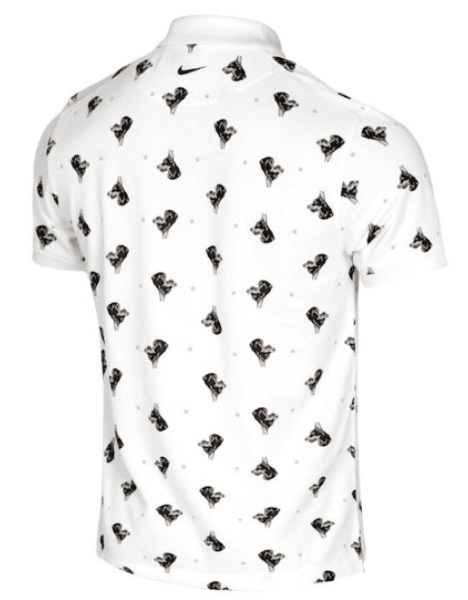 Nike Dri Fit printed Polo White Mens