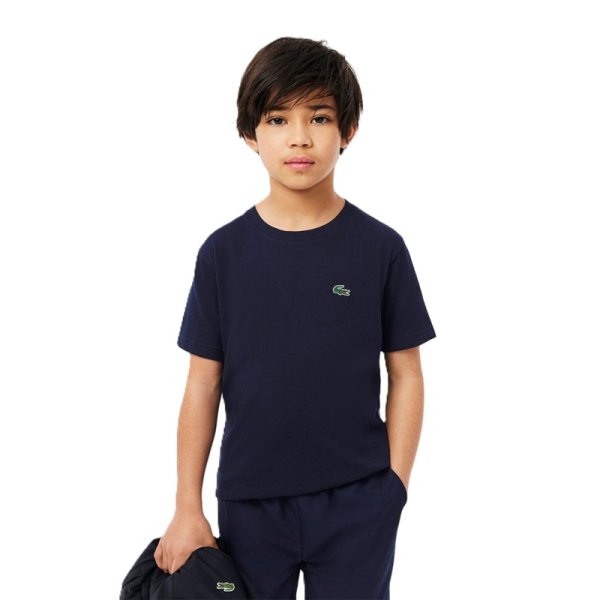 Lacoste Ultra Dry Sport Tee Navy Jr