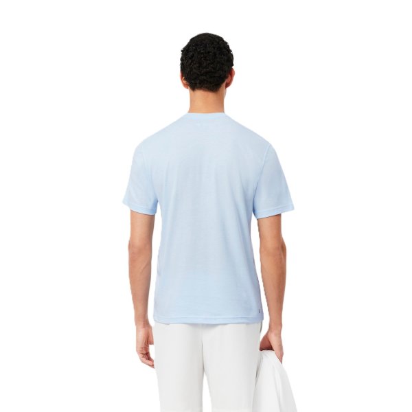 Lacoste Cotton Ultra Dry Tee Light Blue Mens