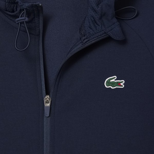 Lacoste Full Zip Hoodie Navy Mens
