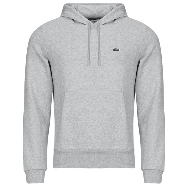 Lacoste Fleece Hoodie Grey Mens 