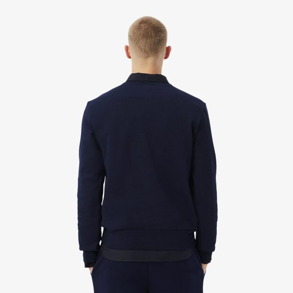 Lacoste Fleece Sweater Navy Mens
