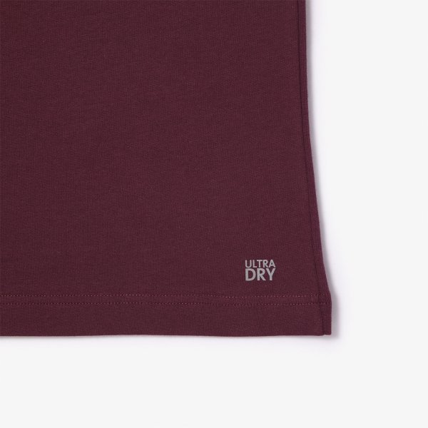 Lacoste Ultra Dry Logo Tee Vinröd Mens