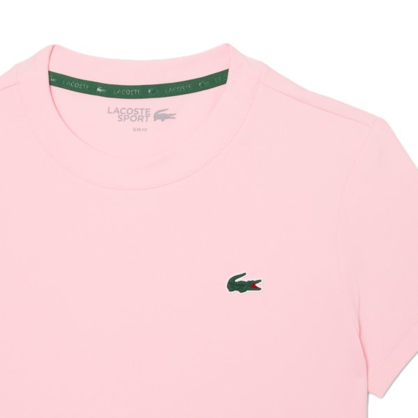 Lacoste Slim Fit Ultra Dry Sport T-Shirt Pink - Women