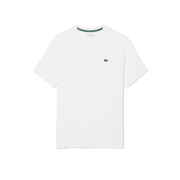 Lacoste Cotton Ultra Dry Tee White Mens
