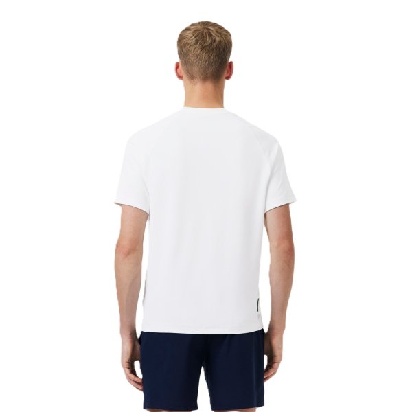 Lacoste Cotton Ultra Dry Tee White Mens