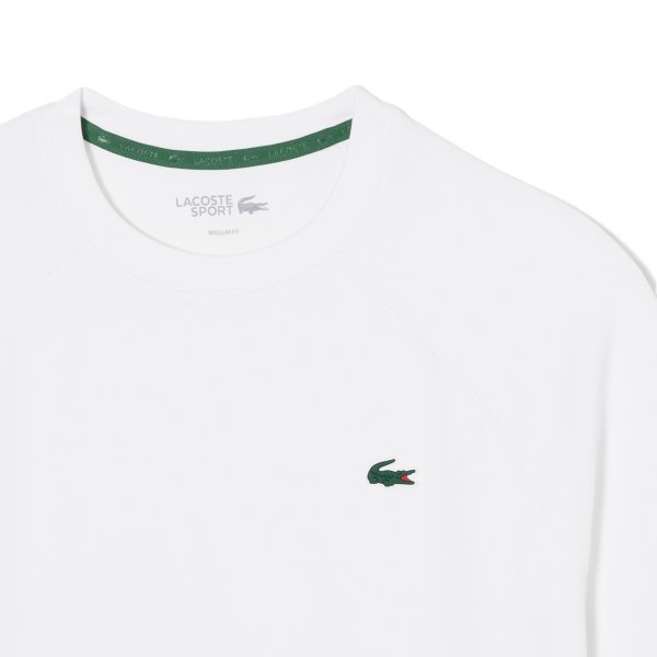 Lacoste Cotton Ultra Dry Tee White Mens