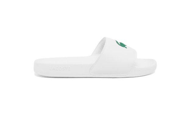 Lacoste Serves Slide White/Green Mens