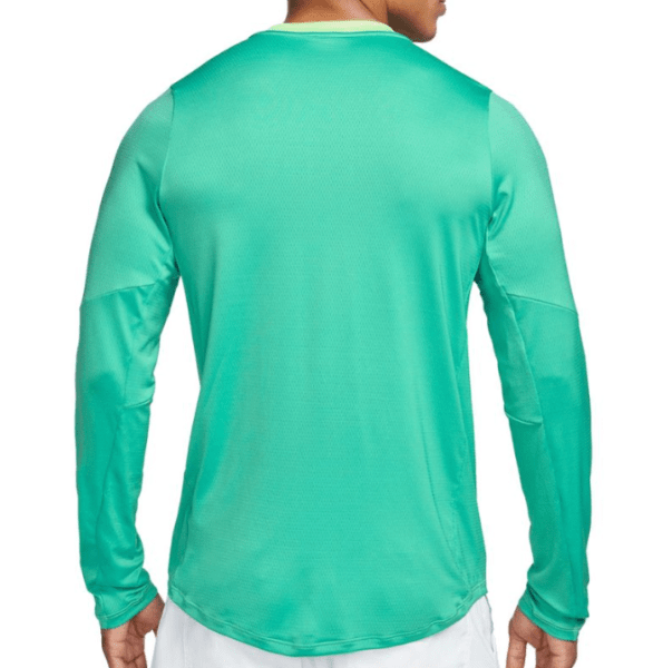 NIKE Court DriFIT Advantage Half Zip Green Mens