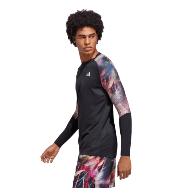 Adidas Melbourne Long Sleeve Tee Multi Mens