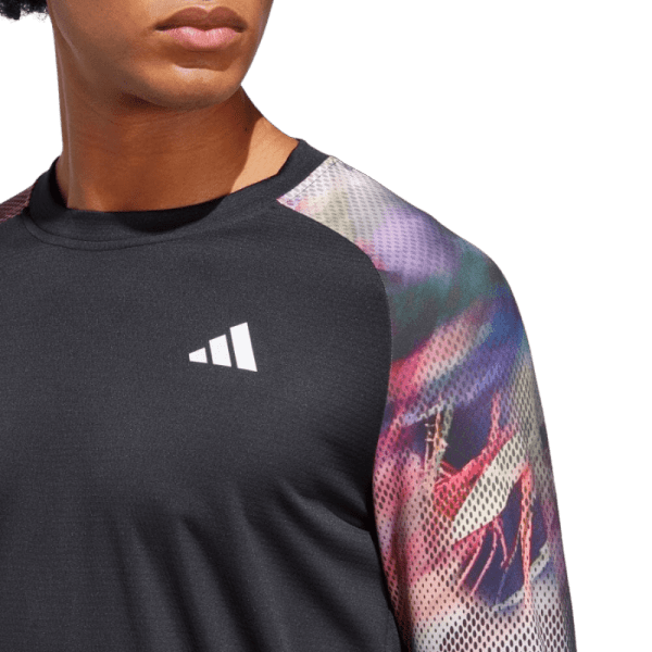 Adidas Melbourne Long Sleeve Tee Multi Mens