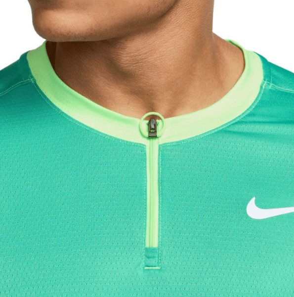 NIKE Court DriFIT Advantage Half Zip Green Mens