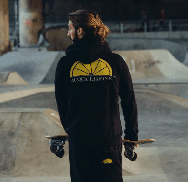 Acqua Limone Hood Jacket print Unisex Black (Storlek: L)