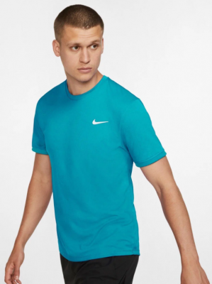 NIKE Court Dry Top Turquoise Mens