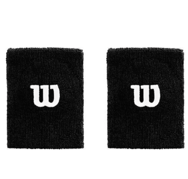 Wilson Extra Wide Wristband Black 2-pack