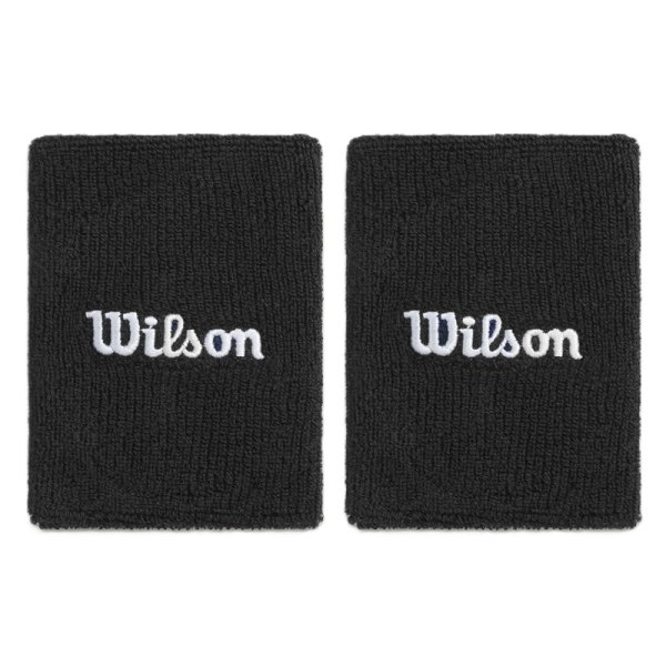 Köp långa wristband wilson svarta svettband för tennis och padel